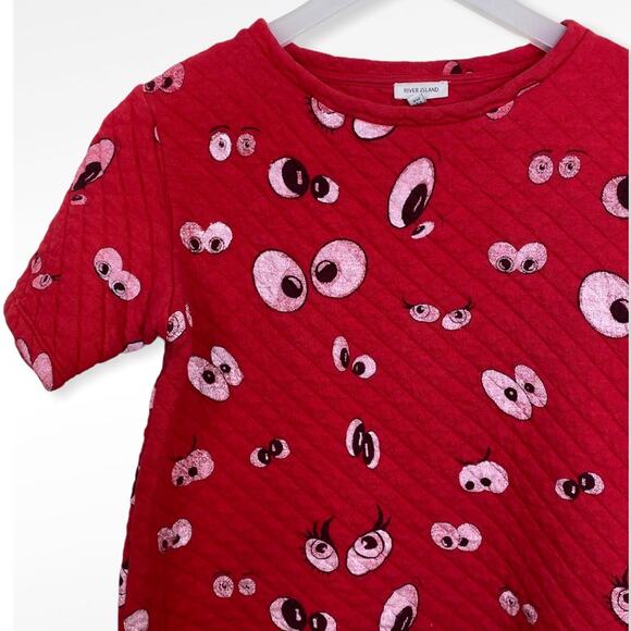 River Island Quilted Eye Shirt Size 8 - Picture 2 of 10